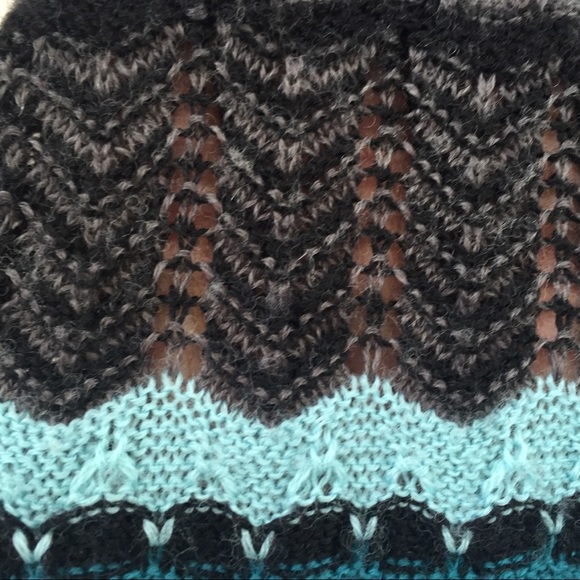 Free People Striped Flame Stitch Jewel Tone Sweater Dress - Picture 5 of 8